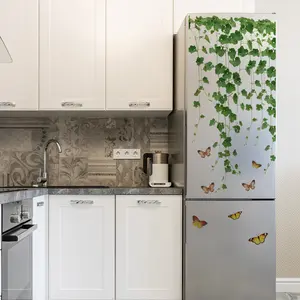 Plant Vine Wall Sticker for Living Room Bedroom Background, Refrigerator Closet Decoration Decal, M18965 Decorative Wallpaper