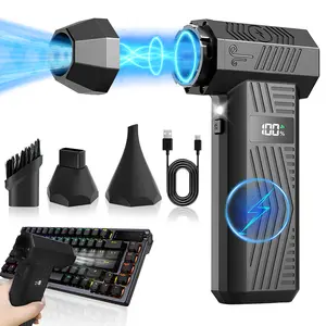 TRYWORK Rechargeable Cordless Electric Air Duster, 4-Gear 150000RPM Portable Air Blower Cleaning Kit for Car Interior, Keyboard & PC (Automotive Interior Care Vacuum Accessory)