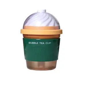 Bubble Tea Mini Humidifier with 7-Color LED Night Light – Cute Christmas Gift for Teens & Girls, Portable USB-C Desk Diffuser, 200mL Auto Spray, Quiet Decor for Home & Office