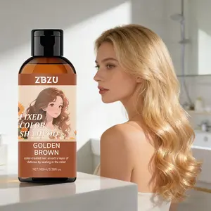 100ml Travel-Size Color-Protecting Shampoo for dyed blonde hair: Gently cleanses, deep hydrates with hyaluronic acid, locks in golden-brown color, reduces fading, keeps hair vibrant, smooth and luminous.