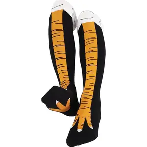 Crazy Funny Chicken Leg Socks for Women Men Novelty Chicken Feet Socks White Elephant Gifts for Adults Gag Gifts