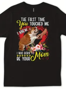 Funny English Bulldog Owner T-Shirt for Men & Women - Vintage Bulldog Graphic Tee Gift for Mom Dad, 100% Cotton Breathable Shirt for Bulldog Lovers, Casual Summer Outfits & Bulldog Parents Apparel