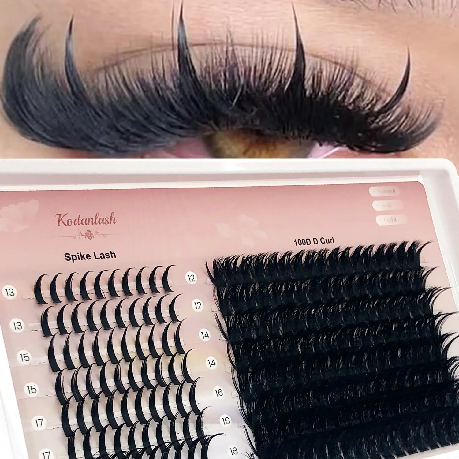 3 Styles Manga Lash Clusters Spike Lashes Individual Lash Clusters,Multi-Type Natural Look,Cat Eye Dramatic Wet Eyelashes 60D/80D/100D Reusable Individual Segmented False Eyelashes Wispy&Ultra Soft DIY Eyelash Extension At Home Makeup Cosmetic