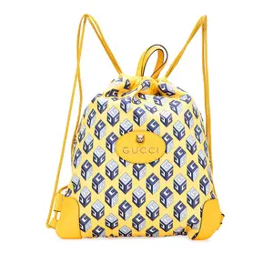 Pre-owned GUCCI Nylon Tote Bags Drawstring Cube Leather Backpack