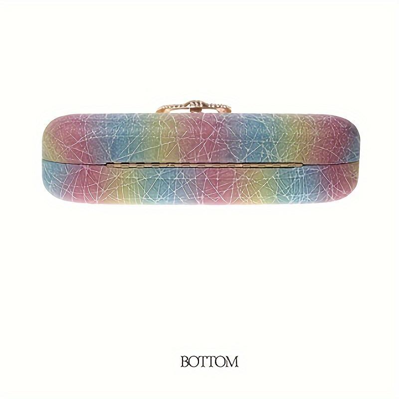 Women's Clutch Bag Rainbow Clutch Bag Banquet Dinner Bag Personality Fashion Single Shoulder Crossbody Chain Bag Handbag Wedding Cocktail Party, Purse Sparkly Purse university  bag large capacity beach bag Minimalist Large Tote affordable designer Luxury