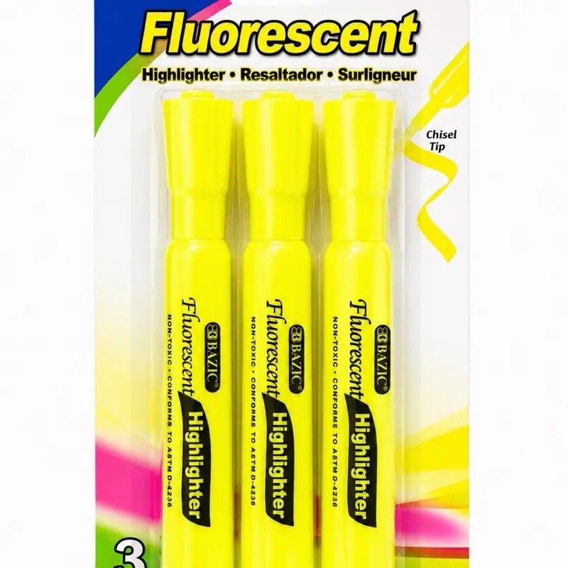 Yellow Highlighter (3/Pack)