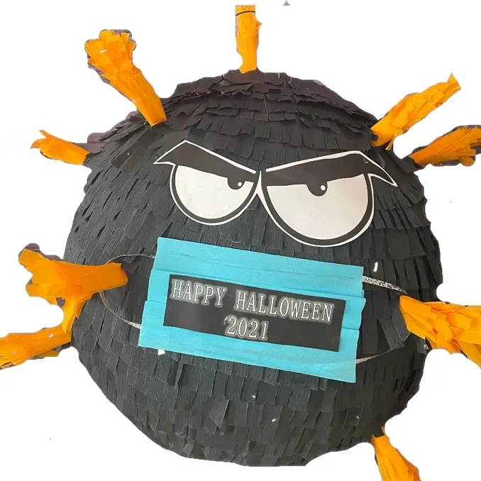 Black Halloween Virus pinata!!! Custom label. Halloween Party decorations supplies