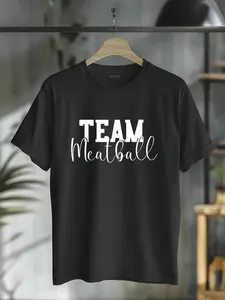 100% Cotton Team Meatball Funny Meatball Maker Outfit Gifts T-Shirt Casual Short Sleeve Shirt