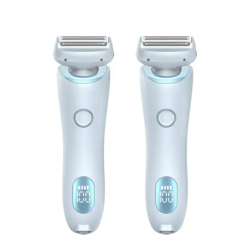 Women's Electric Shaver, 2 Boxes Rechargeable Waterproof Gentle Hair Removal Instrument, Portable Travel-friendly Grooming Tool for Sensitive Skin