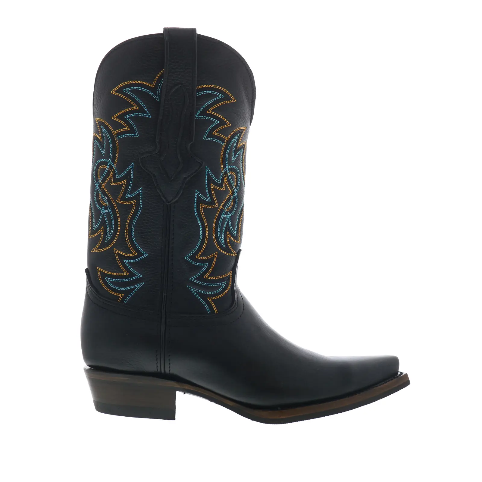 Dingo Gold Rush DI-152 Mens Black Leather Pull On Cowboy Western Boots