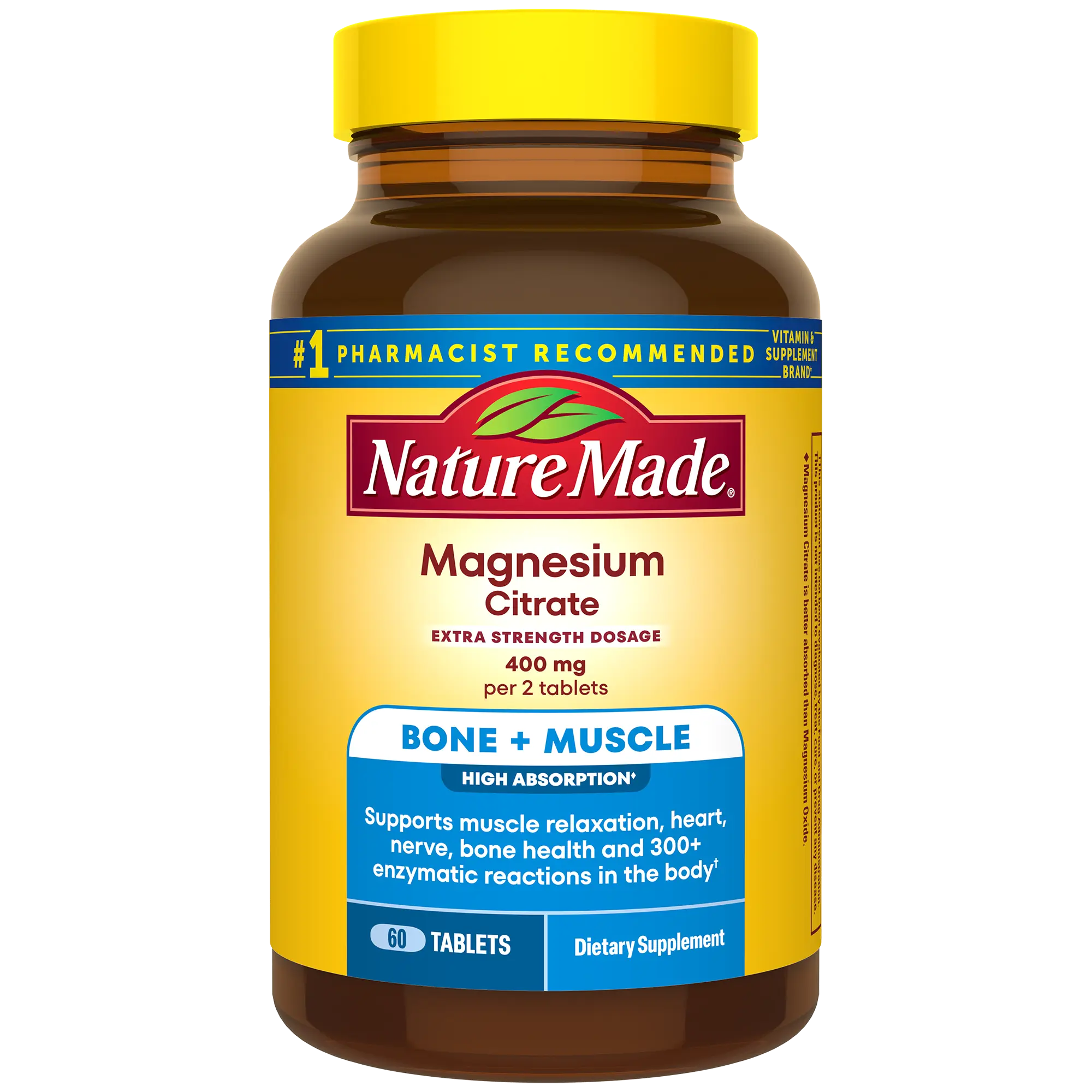 Magnesium Citrate Tablets Extra Strength Dosage High Absorption♦ 400 mg Per 2 Tablets Magnesium Citrate Tablets Extra Strength Dosage High Absorption♦ 400 mg Per 2 Tablets