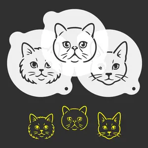 Cat Coffee Stencils