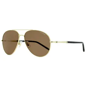 Montblanc Pilot Sunglasses MB0068S 001 Gold/Black 61mm 0068