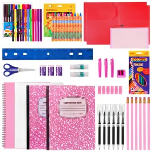 39 Pcs Grades K-5 Back to School Supplies Kit, School Essentials Bundle for Student Include Pencils Notebook Highlighter and More, Preparing for Back to School