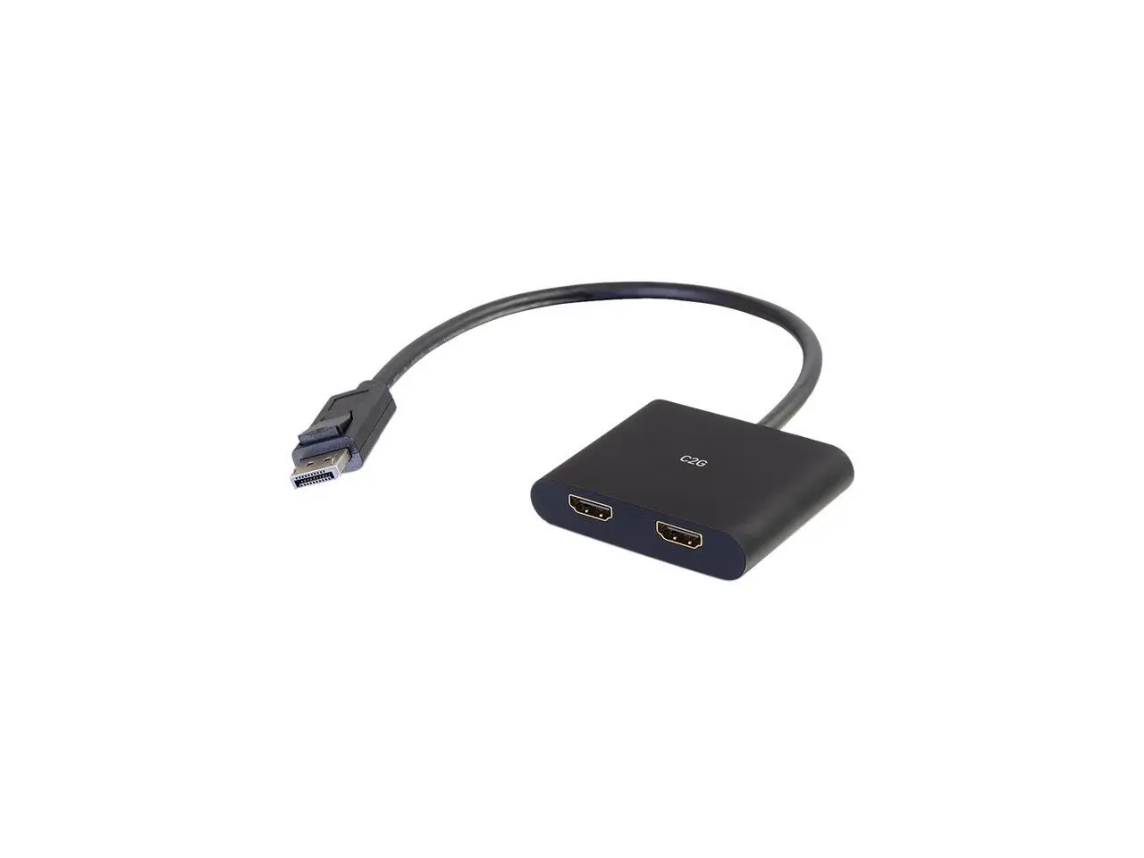 C2G 54293 DisplayPort to HDMI Monitor Splitter - 2 Port 4K HDMI MST Hub USB Powered
