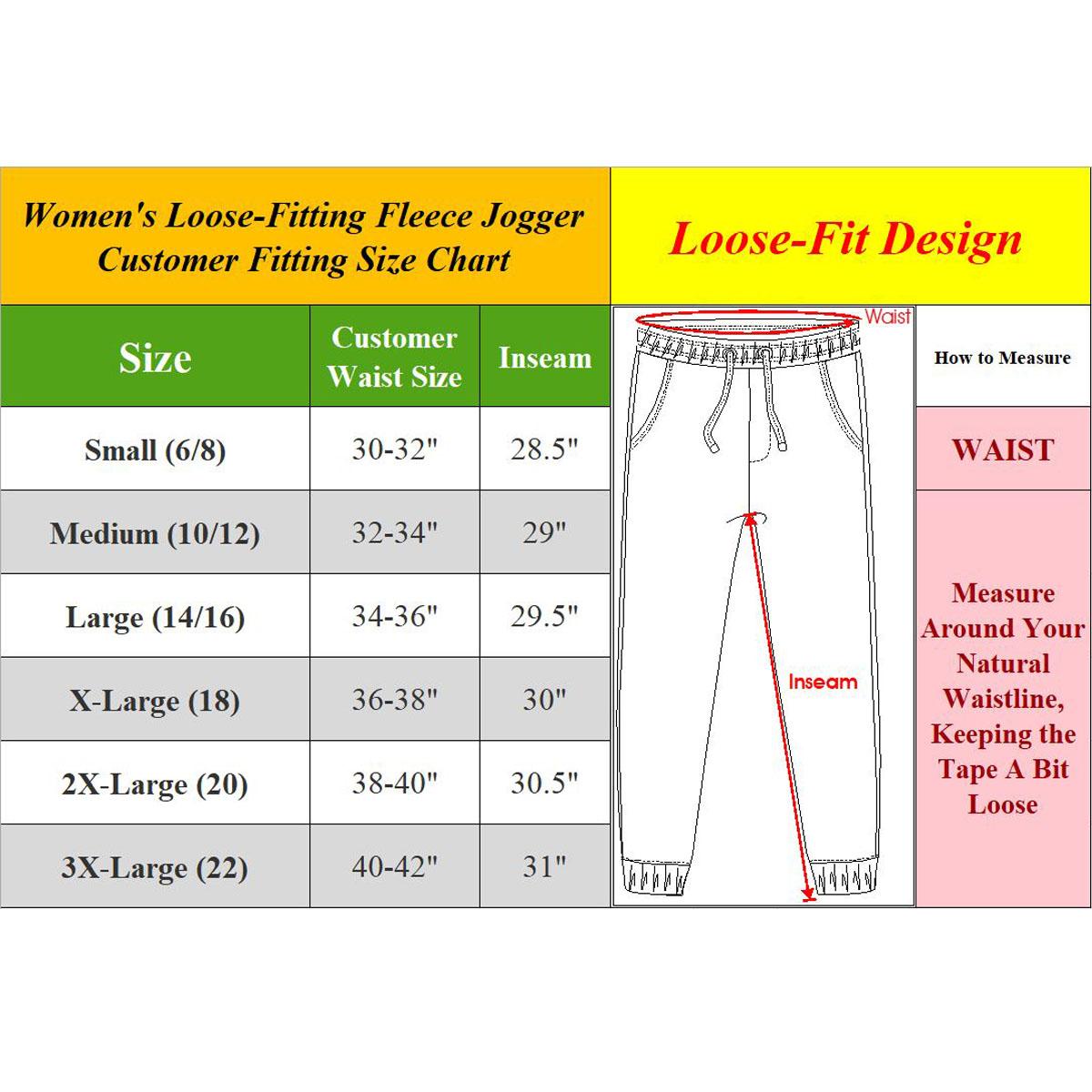 Galaxy By Harvic Women's Comfortable Loose Fit Plain Polyester Fleece Jogger Sweatpants