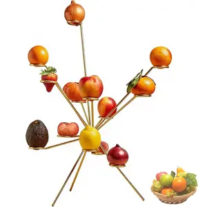 Exploding Fruit Bowl - Handcrafted Metallic Art Display With 360° Ventilation For Freshness, Perfect Kitchen & Dining Table Centerpiece Decor