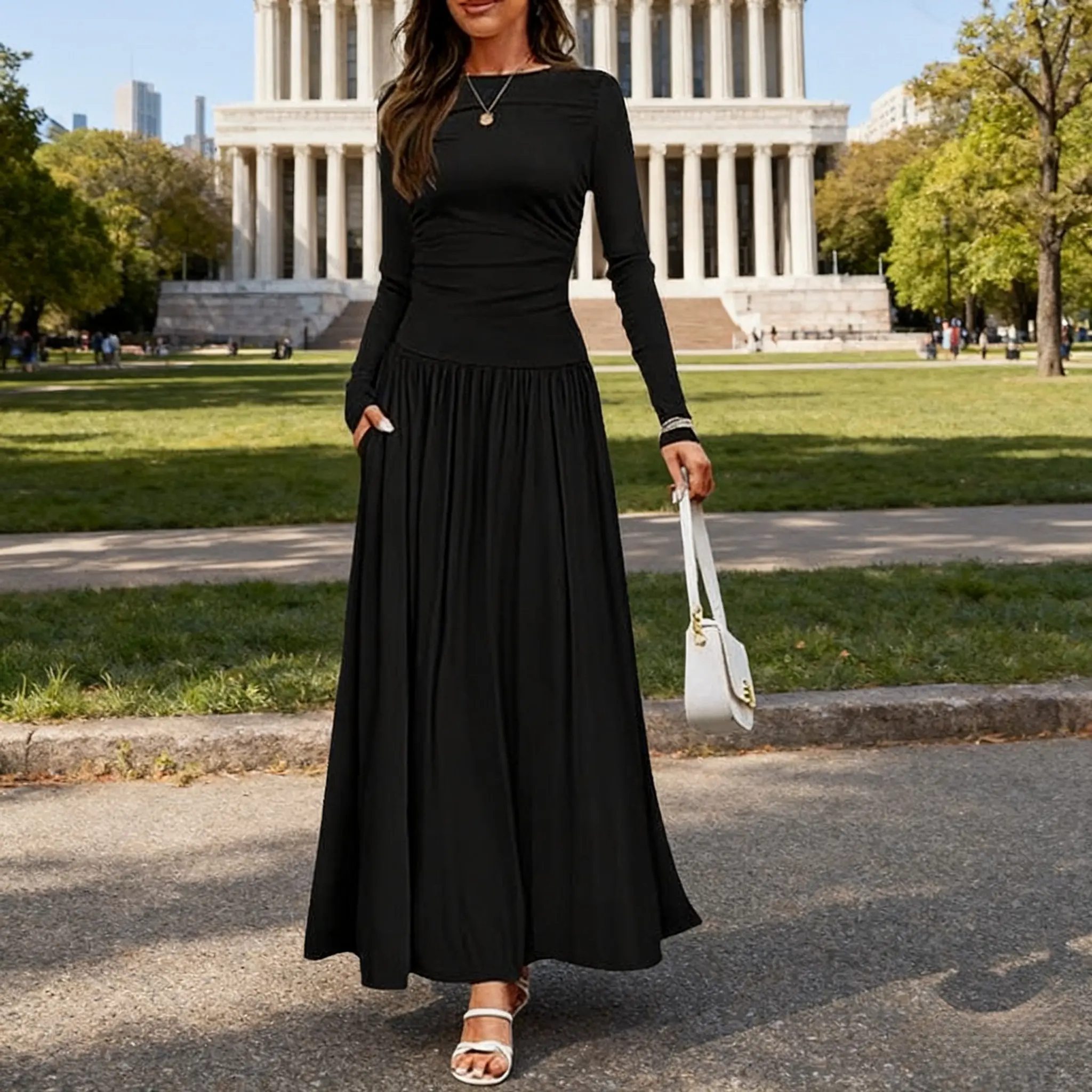 chinese dress ladies Tan Brown Bella Bodycon Wrap Maxi Dress