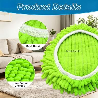 Mop Replace Head, Spin Mop Heads Replacements for Easywring 1 Tank Spin Mop, Chenille Duster for Spin Mop Include 3 Pack Microfiber Chenille Mop Pad for Spin Mop Mop Replace Head, Spin Mop Heads Replacements for Easywring 1 Tank Spin Mop, Chenille Duster for Spin Mop Include 3 Pack Microfiber Chenille Mop Pad for Spin Mop