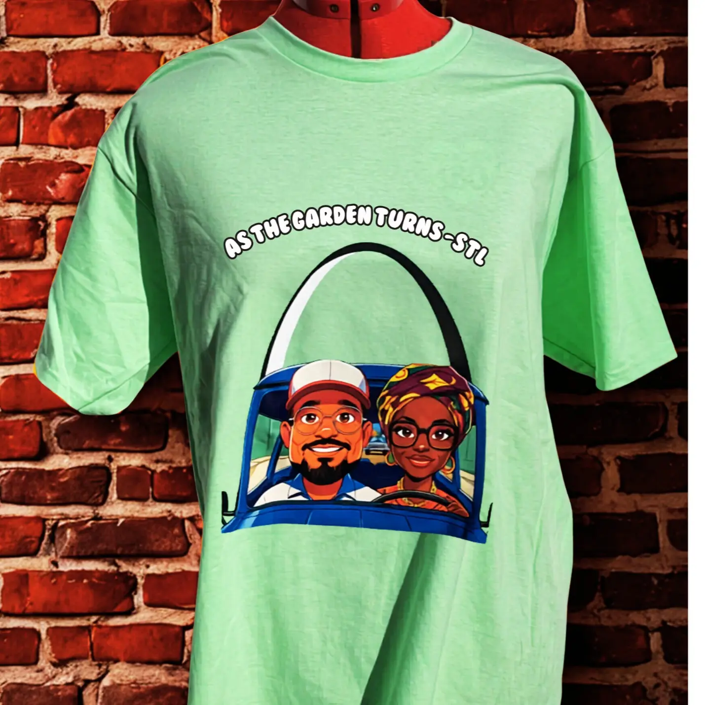 Lime Green XXL As The Garden Turns-STL Printed Cotton Unisex T- Shirt