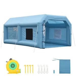 GARVEE Inflatable Paint Booth, Portable Inflatable Spray Booth Tent with 750W Blower and 3-Layer Filter System, Ideal for DIY Spray Car Motorcycle Garage Furniture Part Painting