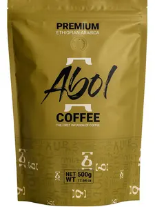 Abol Premium Ethiopian Arabica Coffee - The First Infusion of Coffee - 500g / 17.64oz Bag from Ethiopia - Authentic & Quality Coffee Experience