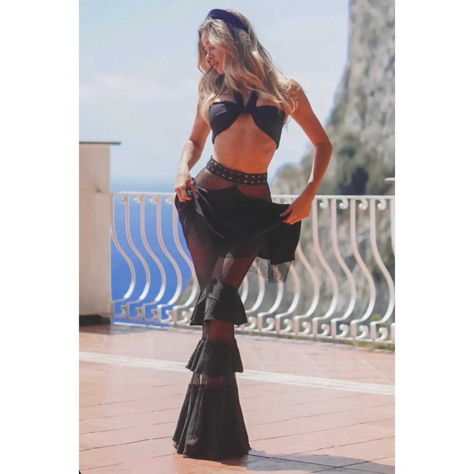 Jessica Bara Paityn Two Piece Ruffle Set As Seen On Cindy Prado