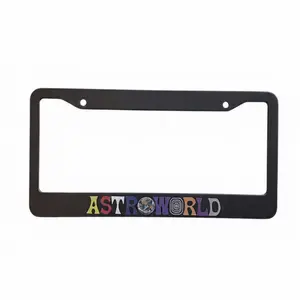 Colorful Festival Black Stainless Steel License Plate Frame | Concert Tour Car Gift