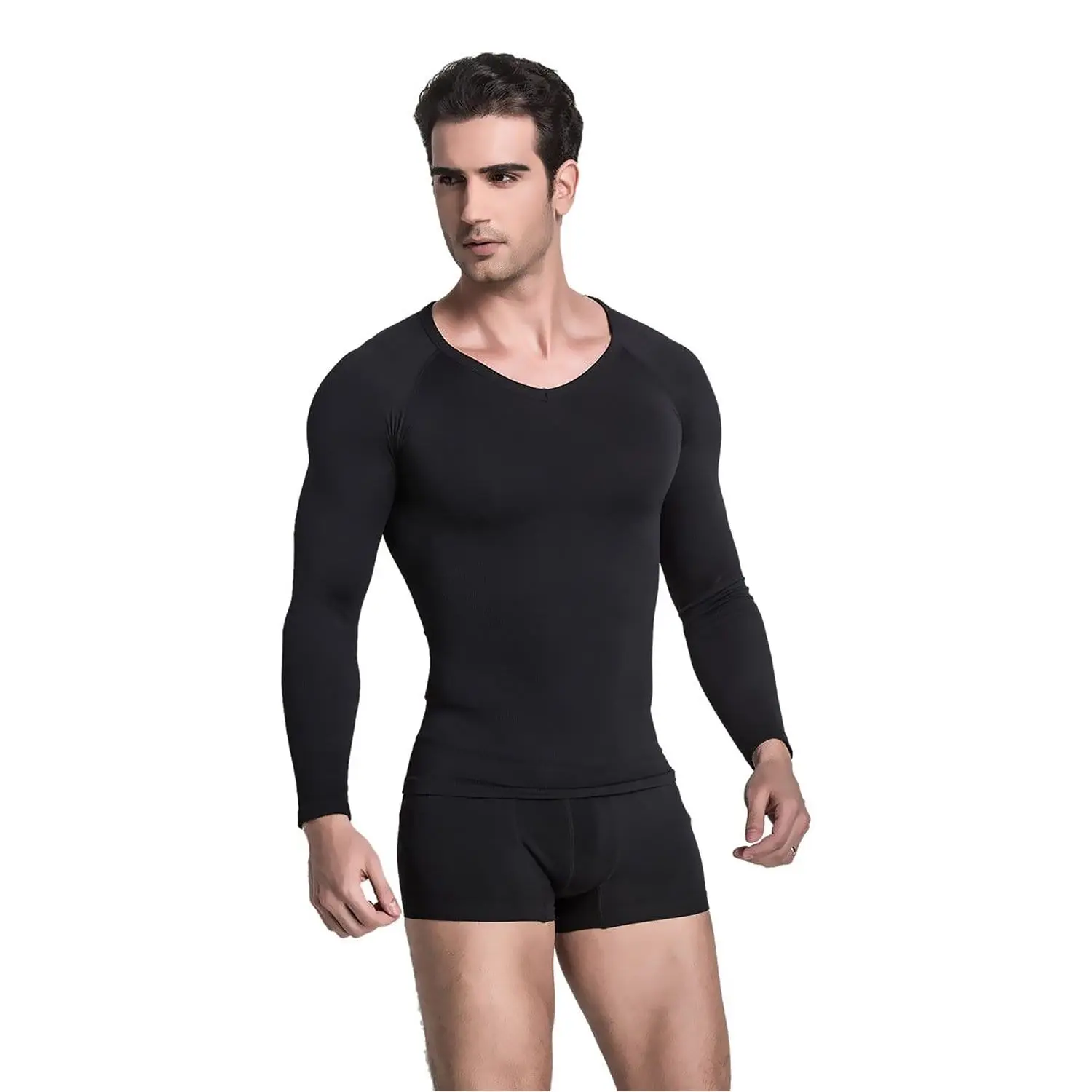 Extreme Fit Men’s Form-Fitting Long-Sleeve Shirt - Compression & Core Support