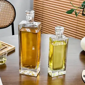 Premium Wine Bottle 1pc Glass Airtight Seal Elegant Design with Handle Drip Spout Ideal for Winemaking Decanter Fruit Wine Storage Tin Canister