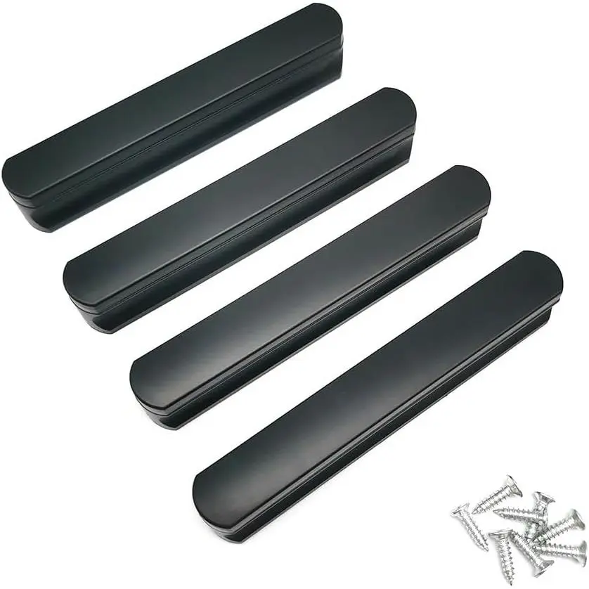 Plastic Door Handles 4-Pack Puck Knob Handle Sets, Easy Installation Multipurpose Auxiliary Pulls for Kitchen Cabinets & Wardrobe Doors, Enhancing Furniture with Included Screws