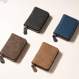 RFID Blocking PU Leather Card Holder for Men & Women, Multi-Card Slot Zipper Wallet, Slim Portable Coin Purse & Card Organizer, Anti-Theft Compact Lightweight Design Perfect for Daily Commute, Travel, Shopping, Business and Everyday Essentials Storage