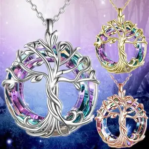 Fashionable Tree of Life Pendant, Unique and Simple Hollow Tree of Life Necklace
