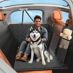 Dog Car Seat Cover for Back Seat, Hard Bottom Back Seat Extender for Dogs,car seat cover,dog car seat,dog hammock for car ,car seat protector- Supports 400lbs, Back Seat Pet Cover, Dog Hammock for Car SUV and Trucks waterproof