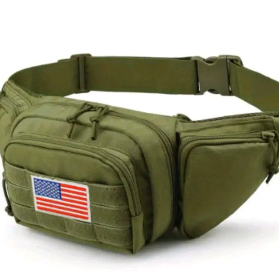 NEW Concealed Carry Fanny Pack One Size Green/Color Flag Patch Dimensions: 16.14 x 6.69 x 2.75 inch / L x W x H. The main compartment: 14.96 x 6.3 x 1.77 inch / L x W x H; the large front pocket: 6.69 x 4.92 inch / L x W.