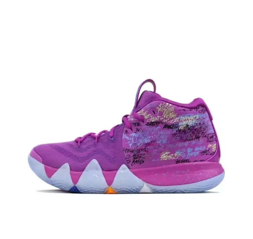kyrie 4 Support stability,Vintage MultifunctionalBasketball Shoes Confetti