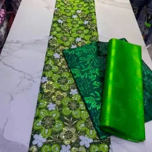 African Lace - Elegance Lace Materials, 5 Yards Each, Intricate Designs, High-Quality Crafted Material, Durable & Versatile for Various Crafts