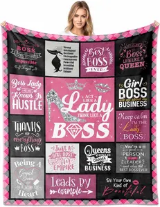 Boss Lady Gifts for Women Boss Gift, Gift for Boss Female, Girl Boss Gifts, Boss Lady Blanket 60"X50", Boss Day Gifts, Boss Appreciation Gifts