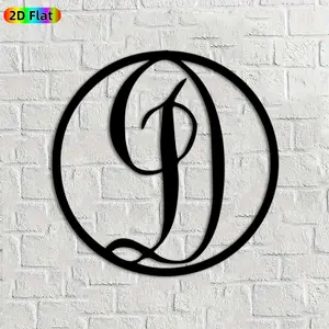 1pc Monogram Metal Wall Art, Elegant Monogram Statue Mural, Ideal Gift for New Year, Easter, Monogram Decor Enthusiasts, Rust-Resistant Metal Wall Decor Wall Sculptures, Perfect for Living Room Wall & Garden Fence, Stylish Home Decor