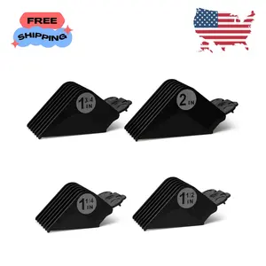 Clipper Guards Set 16 14 12 10 Compatible with Most Wahl Clippers Black Color