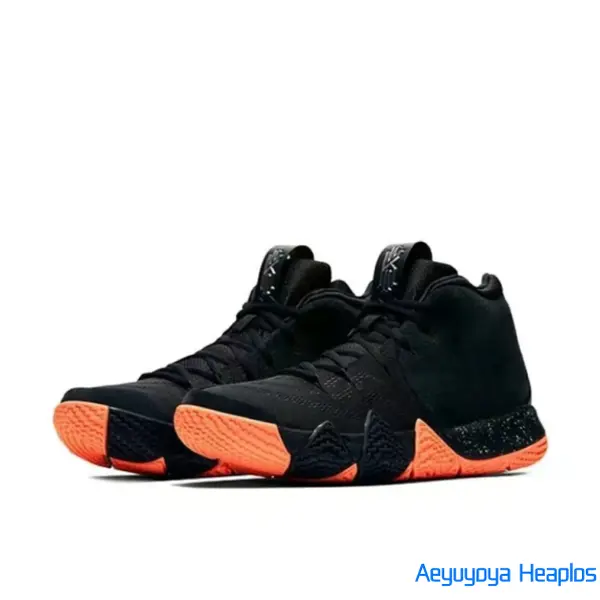 kyrie 4 Support stability,Vintage Multifunctional Basketball Shoes Black Silver Orange
