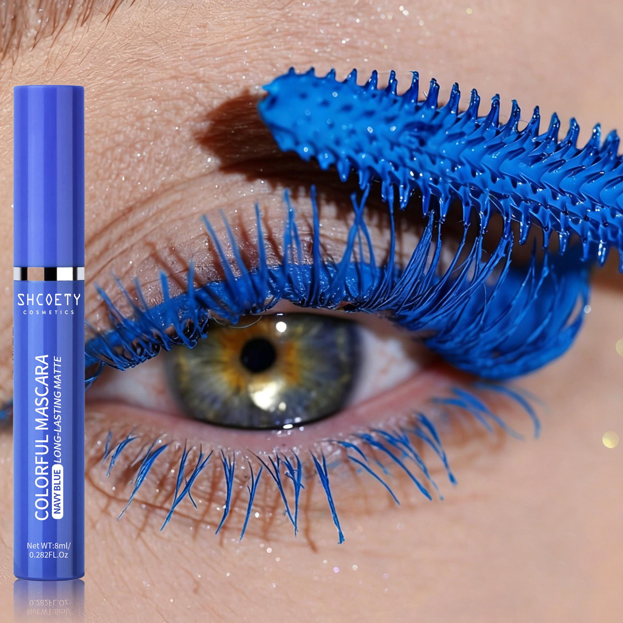 Women's 4-Color Colored Mascara Multi-Pack Set (Pink, Blue, Purple, Brown) - Waterproof, Long-Lasting, Smudge-Proof, Clump-Free, Featherlight Volumizing Tubing Mascara with Doll Eye Effect, Compact Travel-Friendly Cosmetic, Ideal for Daily Makeup, Gifting