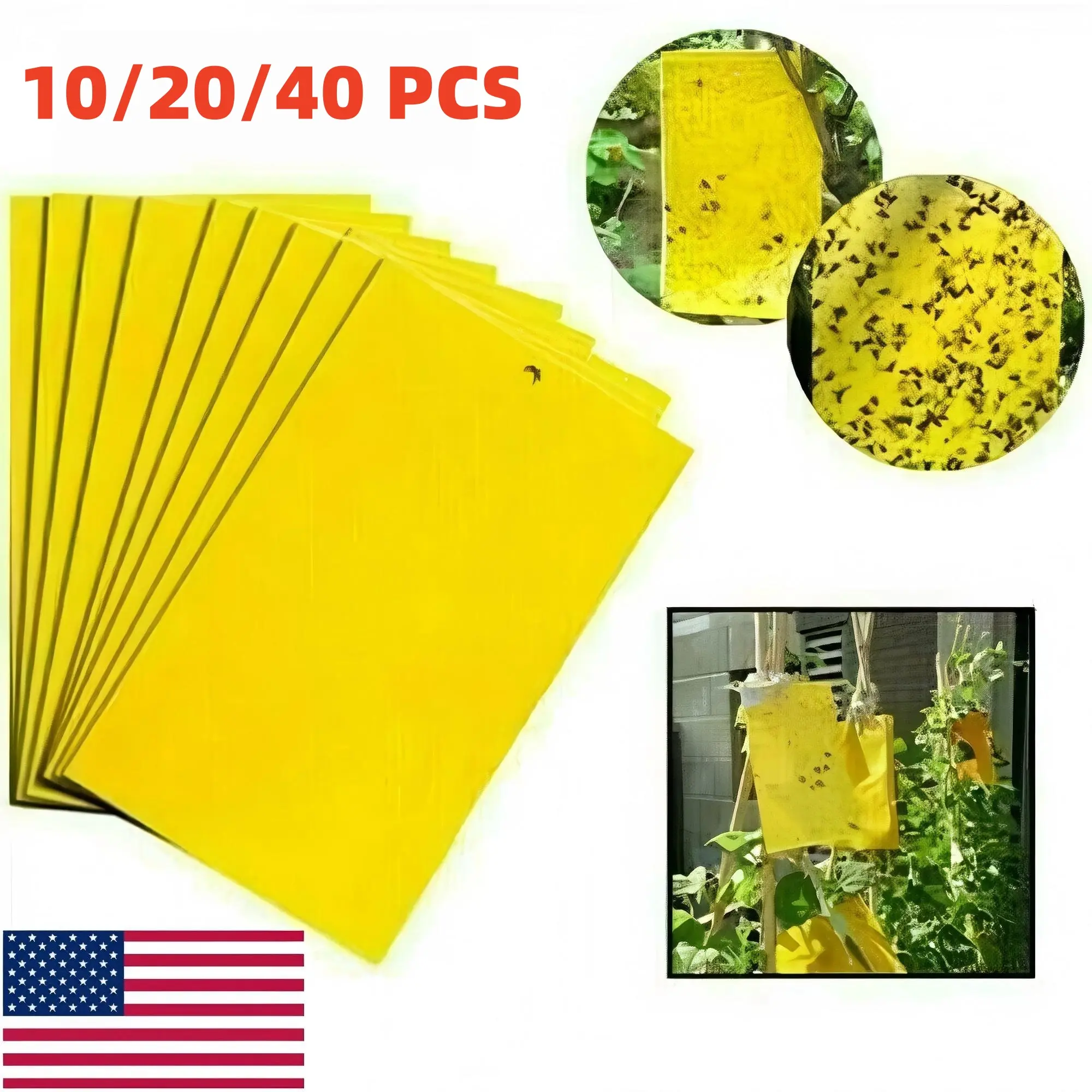 10/20/40PCS Strong Self-Adhesive Sticky Trap Boards – Chemical-Free Home Care for Catching Fruit Flies, Mosquitoes & Tiny Flying Pests, Moth Proofing, Mold Prevention & Damp Control, Firm Adhesive, Safe Around Kids & Pets, Effective Pest Solution