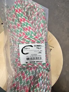 SPYDER MFG CLIMB RIGHT 7/16 X 150' CLIMBING ROPE W/ HAND SPLICE (RED, WHITE, GREEN)