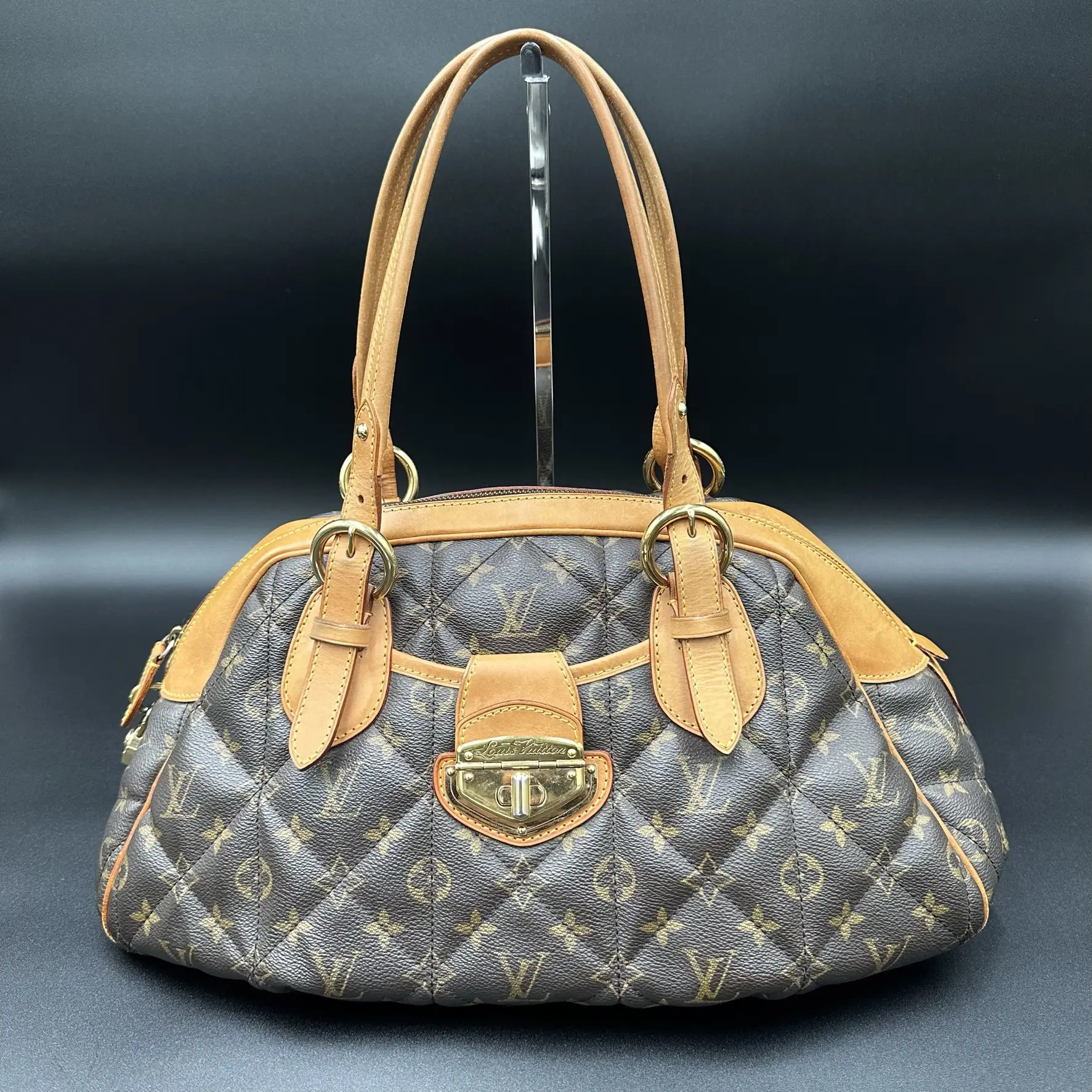 Pre-owned Louis Vuitton leather Bowling bag Monogram Etoile Bowling Bag