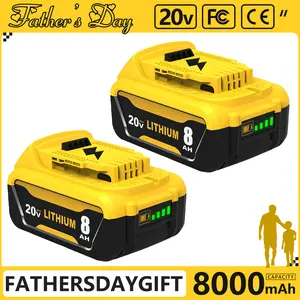 #fathersdaygift DCB2002/4/6/8Pack 8.0Ah Lithium Battery Replacement for 20V Battery Lithium-ionMAXDCB200DCD/DCF/DCG/DCS Series dewalt batteries