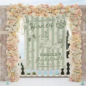 2D Flat - 2D Flat - Single Piece 2D Printed Banner for a Bachelorette Party, Customized Tapestry for The Bride-To-Be, Honey Bee-Themed Backdrop for The Bach, And a Welcome Sign for The Bridal Measuring 40X60 Inches