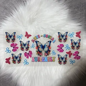 UV DTF Wrap- Anti-Social Butterfly, Colorful