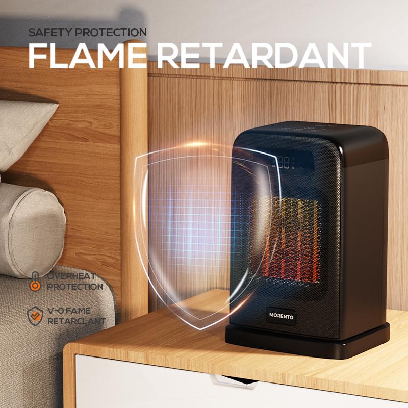 MORENTO Space Heater Indoor, 1500W Portable Heaters for Indoor Use with Heating and Fan Modes with Thermostat, Safety Heater#TikTokShopBlackFriday Automatic