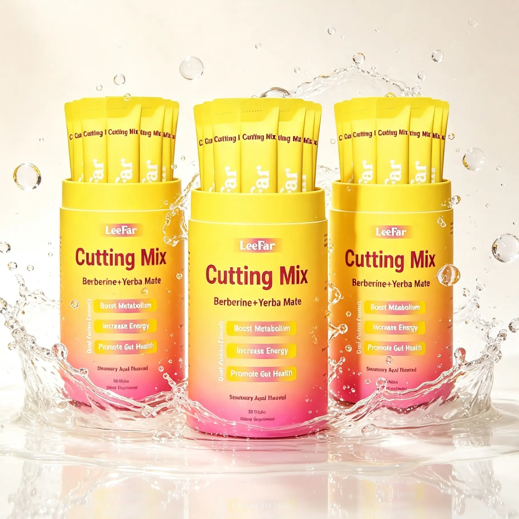 3 Piece Strawberry Fruit Drink Mix Powder, Refreshing Fruity Flavor, Antioxidant‑Rich Beverage Powder, 30 Portable Single Servings, Quick‑Dissolve Powder for Iced Water, Smoothies, Drinks & All‑Day Hydration